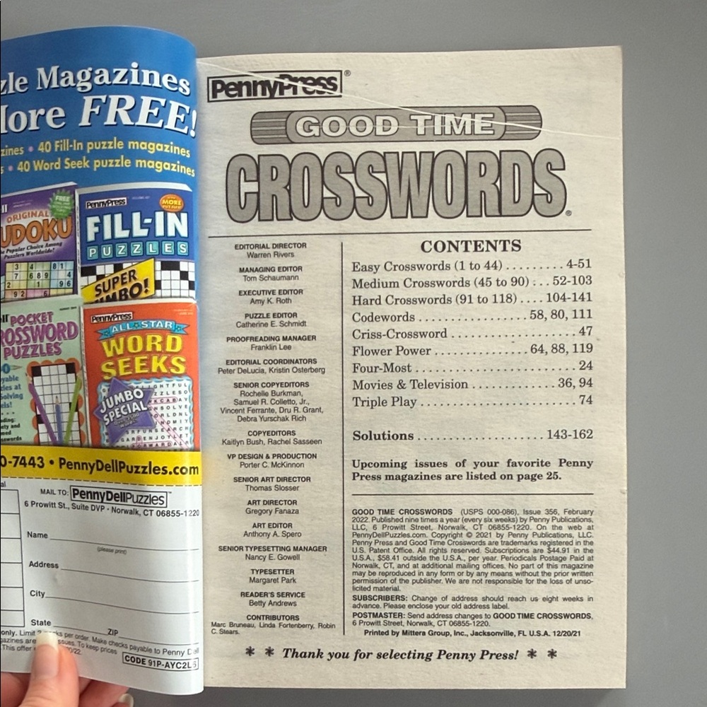 Good Time Crosswords Puzzle Book Set - Blue, Cream, Purple - Picture 5 of 16